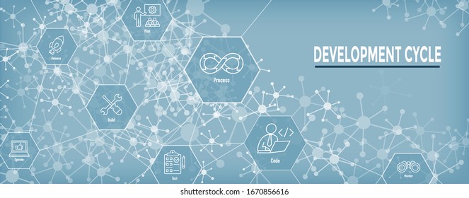 Development Operations and Life Cycle - DevOps Icon Set