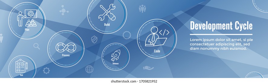 Development Operations and Life Cycle - DevOps Icon Set