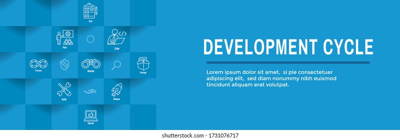 Development Operations and Life Cycle - DevOps Icon Set