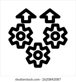 Ícone de Estrutura de Tópicos de Desenvolvimento. Ilustração de vetor simples no plano de fundo branco