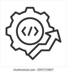 Development Outline Icon Vector Illustration