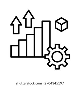Ilustración vectorial de iconos de esquema de desarrollo