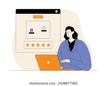 Development of paid apps and games for dedicated users, vector illustration.