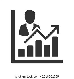 Development, personal, ability, expansion, growth icon. Black vector graphics