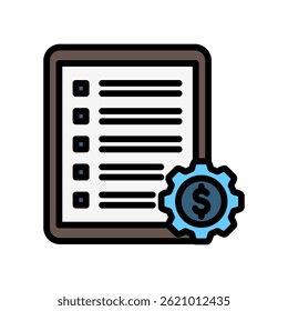Development Plan lineal multi color icon, use for UI, UX, app and web development, digital or print. for industry, education, business, finance, economic development theme.