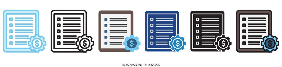 Development Plan multi style, mini illustration icon. outline, flat, glyph, dual tone, line color, UI, UX kit, app and web development, digital or print. For finance, business, economy.