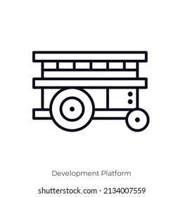 Development Platform icon. Outline style icon design isolated on white background