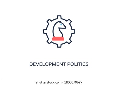 
Development Politics icon in vector. Logotype