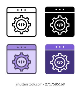 Portal de desarrollo en Vector sobre fondo blanco