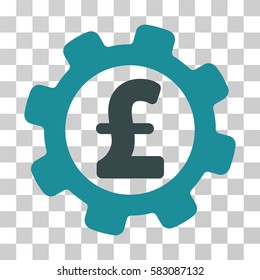 Development Pound Price vector pictogram. Illustration style is a flat iconic bicolor soft blue symbol on a transparent background.