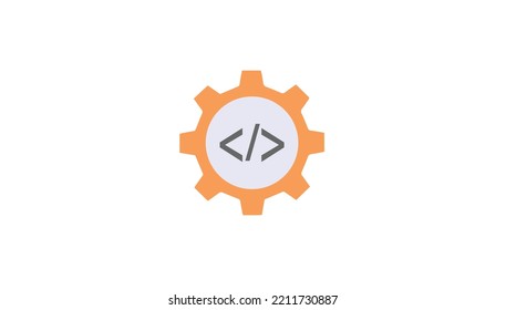 Development process, coding process concept modern flat vector icon isolated on white background in trendy style vector eps10.
