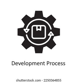 Development Process Vector Solid Icon Design illustration. Product Management Symbol on White background EPS 10 File