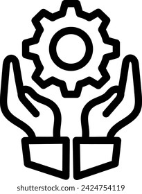 Development project development icon with black outline style. development, technology, computer, digital, software, business, developer. Vector Illustration