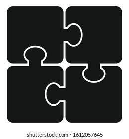Development puzzle icon. Simple illustration of development puzzle vector icon for web design isolated on white background