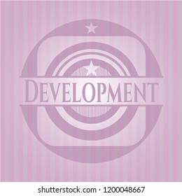 Development retro style pink emblem