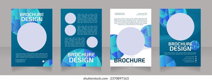Diseño del folleto en blanco de la escuela de desarrollo. Educación infantil. Conjunto de plantillas con espacio de copia para texto. Recopilación de informes corporativos prefabricados. Editable 4 páginas de papel. Fuente normal de KoHo utilizada