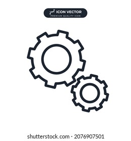 plantilla de símbolo de icono del engranaje de configuración de desarrollo para el logotipo de colección de diseño gráfico y web ilustración vectorial
