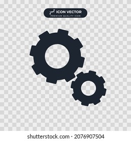development setting gear icon symbol template for graphic and web design collection logo vector illustration