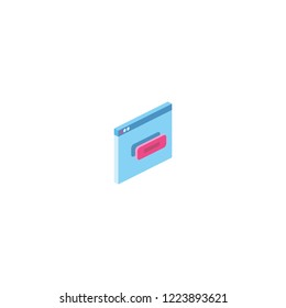 Development, site design, applications 3d isometric icon. Creative illustration idea.