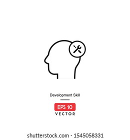 Development Skill Icon. Business Skill Isolated On White Background. With Line Style. Icon Of Business. EPS10 - Vector