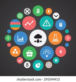 development, soft icons universal set for web and mobile