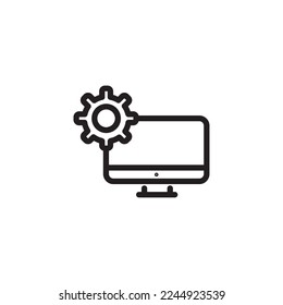 development, software integration, automation line vector icon