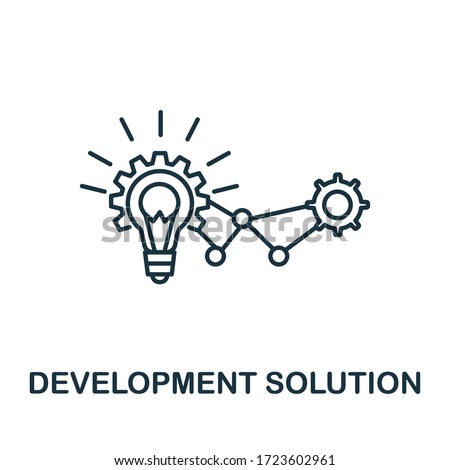 Development Solution icon from global business collection. Simple line Development Solution icon for templates, web design and infographics