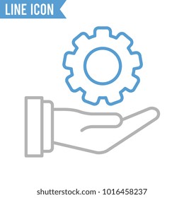 Development solution vector icon