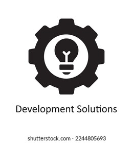 Development Solutions Vector Solid Icon Design illustration. Business And Data Management Symbol on White background EPS 10 File