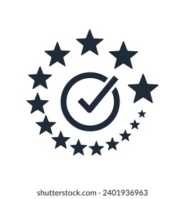 Development strategy. Increase  performance, quality, efficiency .  Vector linear icon illustration isolated on white background.