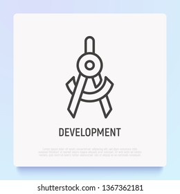 Development symbol thin line icon. Modern vector illustration.