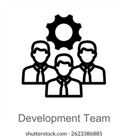 Development Team vector icon concept design