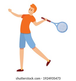 Development of tennis icon. Cartoon of development of tennis vector icon for web design isolated on white background