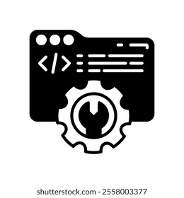 Development Tools Glyph Icon, Vector illustration
