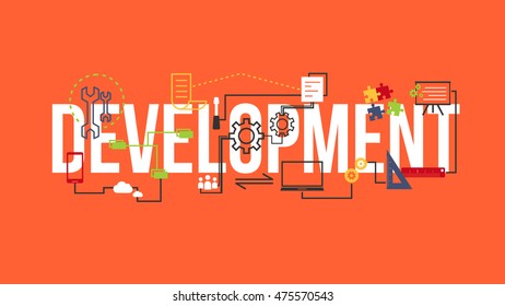 Development Typography Design Concept