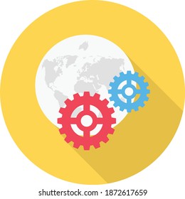 development vector circle shadow flat icon