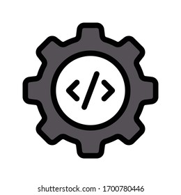 development vector flat color icon 