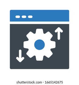 development vector glyph color icon 