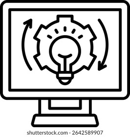 Ícone de vetor de desenvolvimento. Pode ser usado para impressão, aplicativos móveis e da Web.