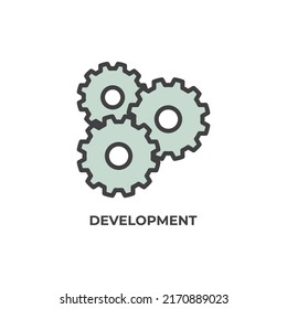 development vector icon. Colorful flat design vector illustration. Vector graphics