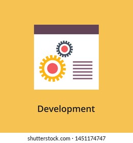 Development vector icon, line symbol on white background 