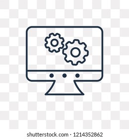 Development vector outline icon isolated on transparent background, high quality linear Development transparency concept can be used web and mobile