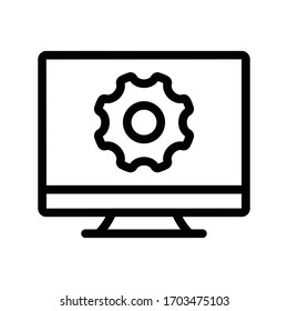 development vector thin line icon 