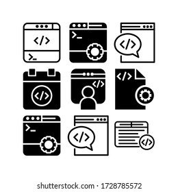 development web icon or logo isolated sign symbol vector illustration - Collection of high quality black style vector icons
