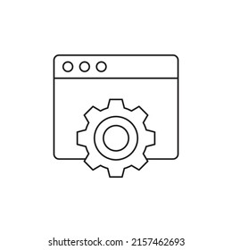 Development website, seo icon in line style icon, style isolated on white background