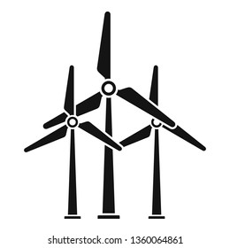 Development wind turbine icon. Simple illustration of development wind turbine vector icon for web design isolated on white background