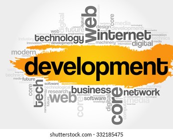 Development word cloud, business concept