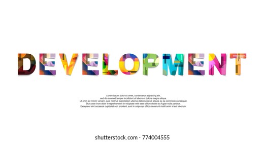 
Development word creative design Concept . Modern Vector Illustration concept of word Development 