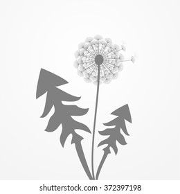developmental dandelion in the wind,vector illustration