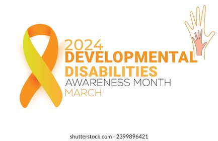 Developmental Disabilities awareness month. background, banner, card, poster, template. Vector illustration. 